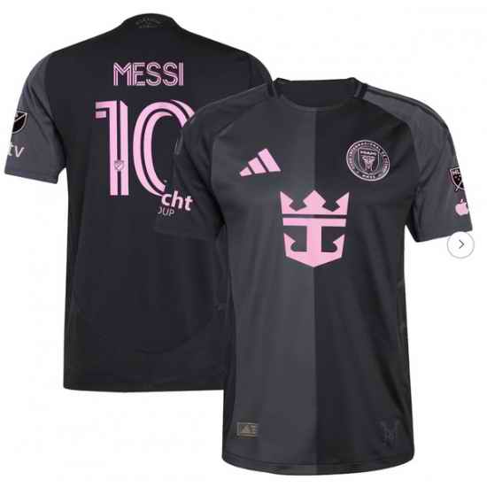 Men's Inter Miami CF Lionel Messi adidas Black 2025 The Fortitude Kit Authentic Player Jersey